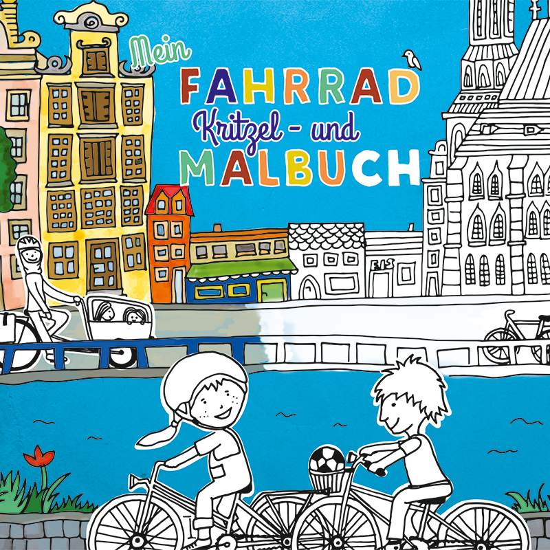 MAL- UND KRITZELBUCH für kleine Fahrradfans